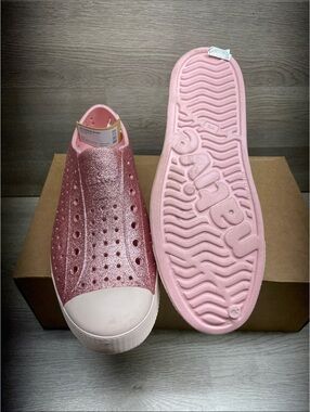 Native Shoes Pink Glitter Slip-On Sneakers #211
